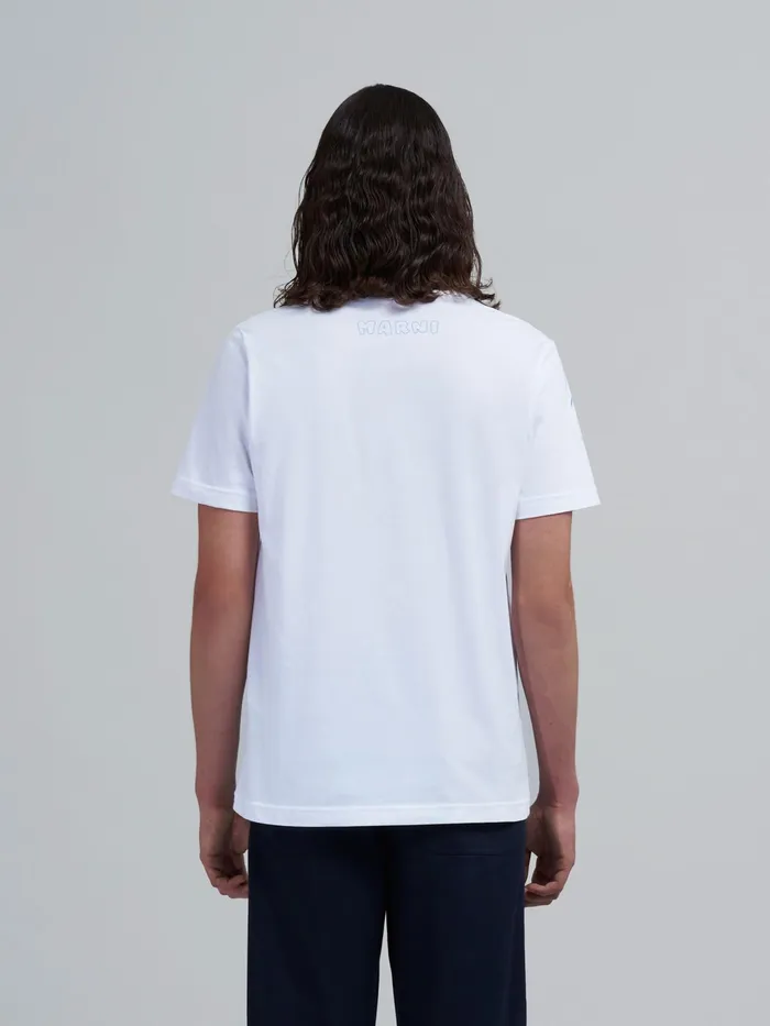 Marni Vibrating Flower Print Organic Jersey Tshirt Lake Mens Sweatshirts and Tshirts Marni Vibrating Flower Print Organic Jersey Tshirt Lake Mens Sweatshirts and Tshirts