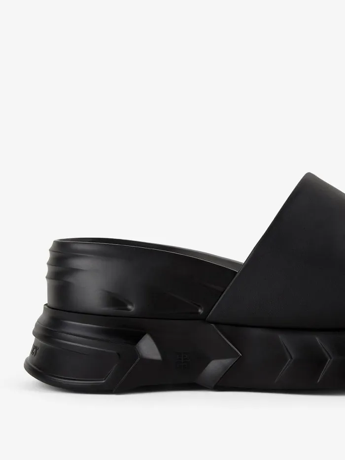 Marshmallow Wedge Sandals In Leather Black Women Givenchy Marshmallow