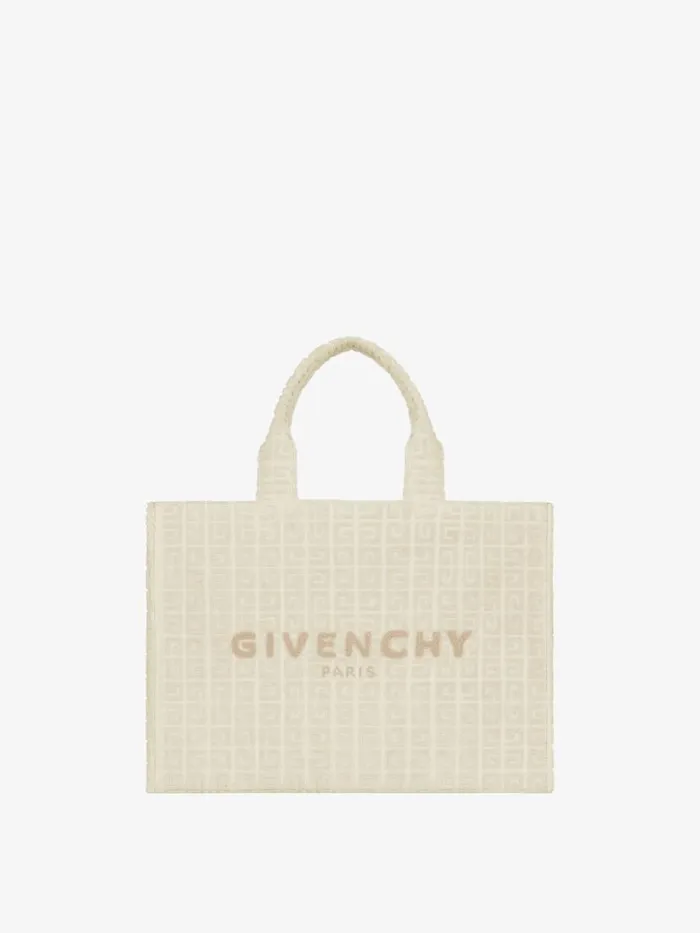 Medium GTote Bag In 4g Cotton Towelling Ivory Women Givenchy Shoulder Bags
