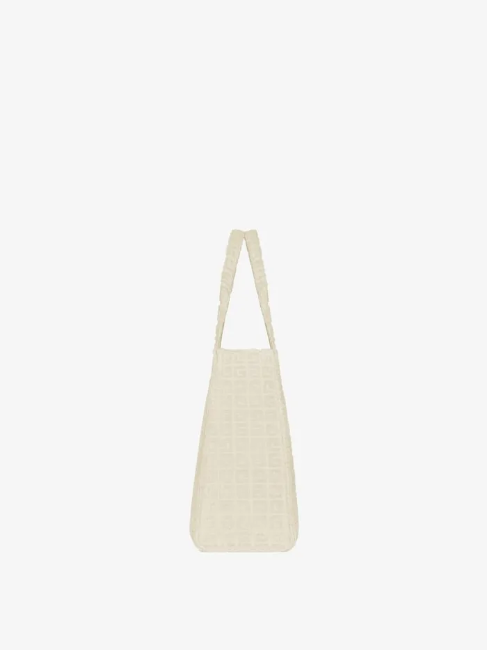 Medium GTote Bag In 4g Cotton Towelling Ivory Women Givenchy Shoulder Bags