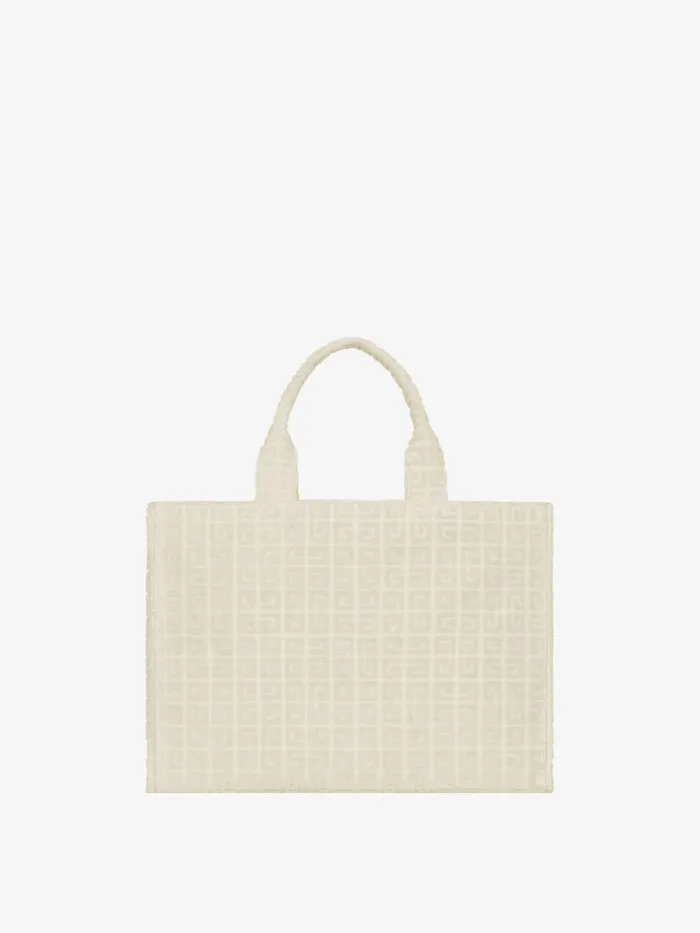 Medium GTote Bag In 4g Cotton Towelling Ivory Women Givenchy Shoulder Bags