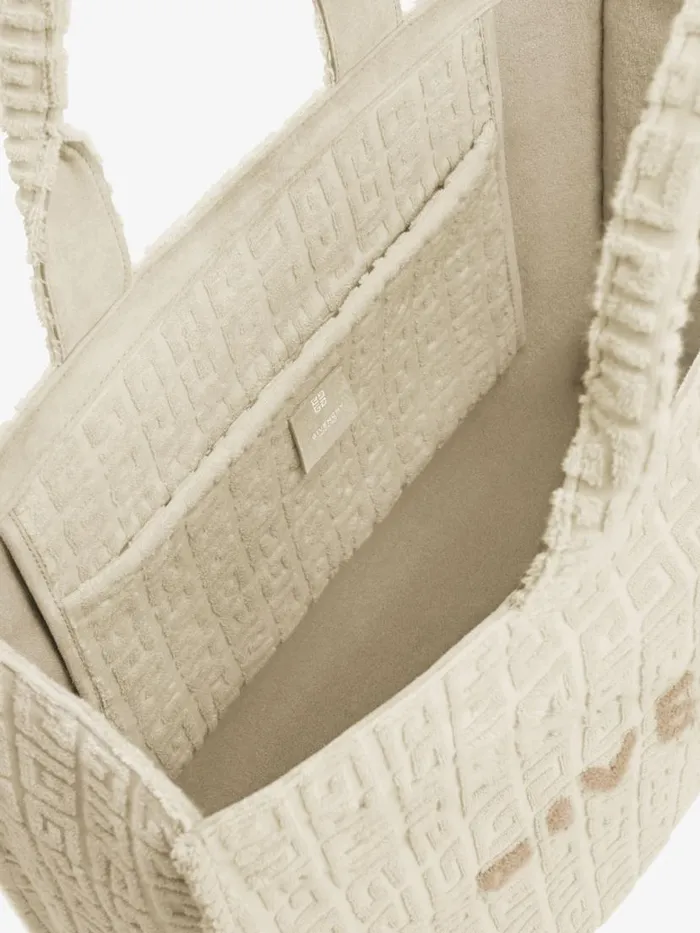 Medium GTote Bag In 4g Cotton Towelling Ivory Women Givenchy Shoulder Bags