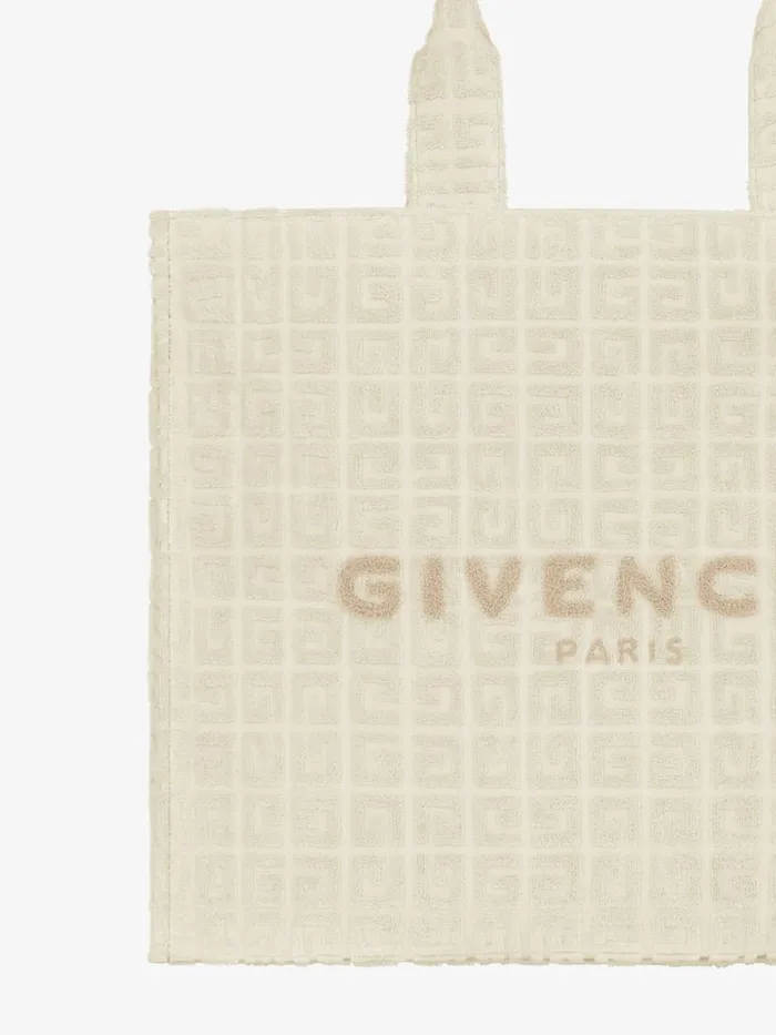 Medium GTote Bag In 4g Cotton Towelling Ivory Women Givenchy Shoulder Bags