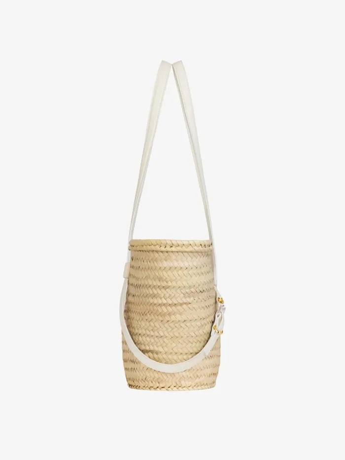 Medium Voyou Basket Bag In Raffia Ivory Women Givenchy Shoulder Bags