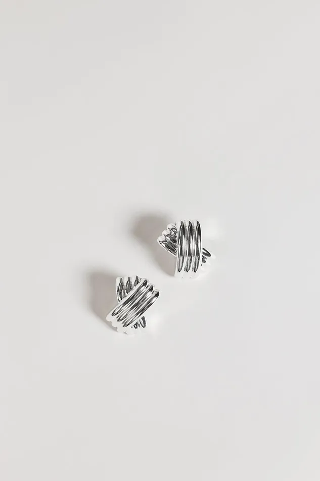 MEGA TRIPLE X EARRING SILVER Women DISSH The Gift Shop