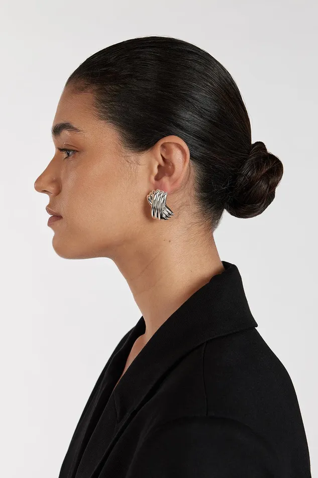 MEGA TRIPLE X EARRING SILVER Women DISSH The Gift Shop