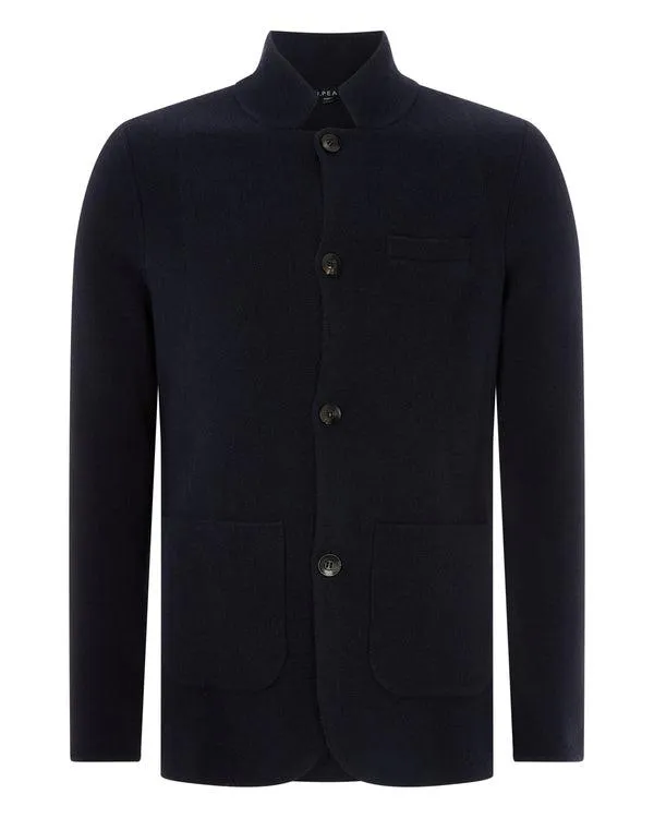 Men 007 Milano Knitted Cashmere JacketIn Navy Blue Navy Blue NPeal Coats and Jackets