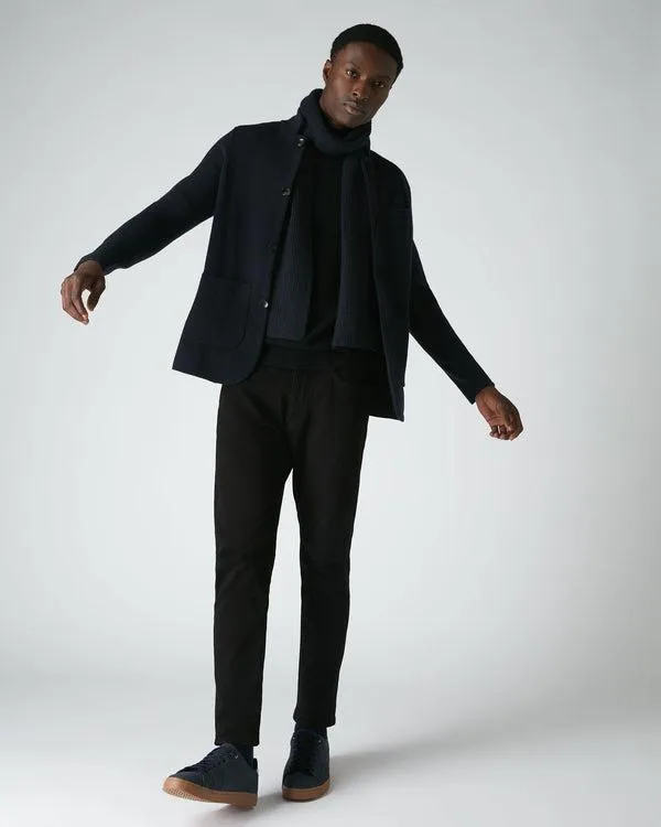 Men 007 Milano Knitted Cashmere JacketIn Navy Blue Navy Blue NPeal Coats and Jackets