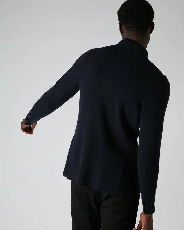 Men 007 Milano Knitted Cashmere JacketIn Navy Blue Navy Blue NPeal Coats and Jackets
