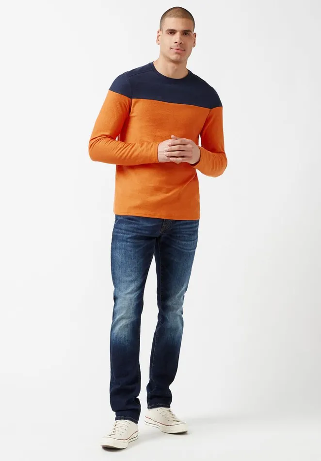 Men Colorblocked Kivor LongSleeve Top Harvest Buffalo David Bitton Tops and Tees