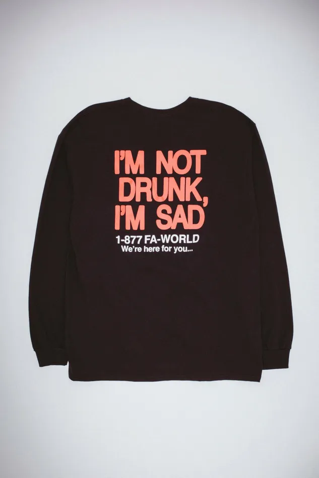 Men Drunk And Sad Long Sleeve Tee Fucking Awesome Long Sleeve Tee