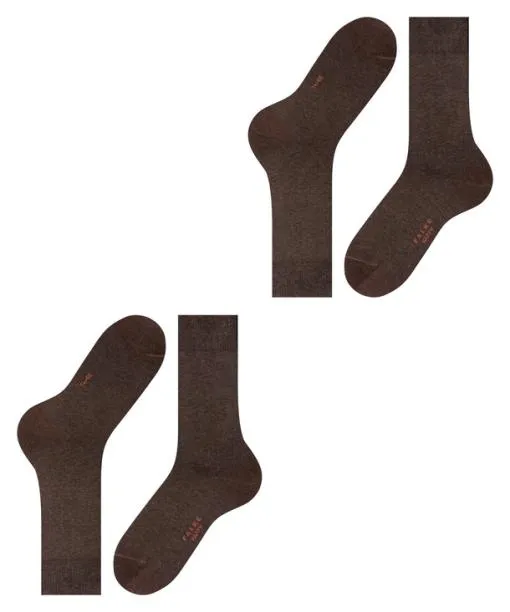 Men Happy 2Pack Men Socks Dark Brown FALKE Socks