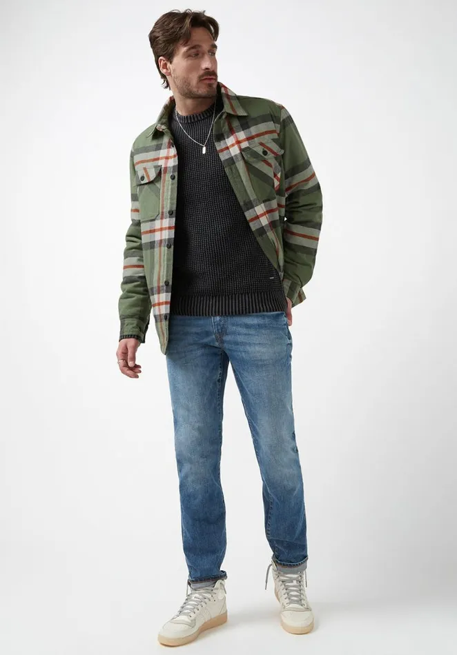 Men Jomon Green Mens Jacket Ultra Green Buffalo David Bitton Jackets