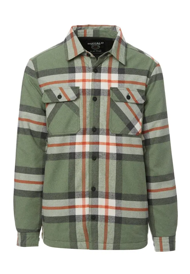 Men Jomon Green Mens Jacket Ultra Green Buffalo David Bitton Jackets