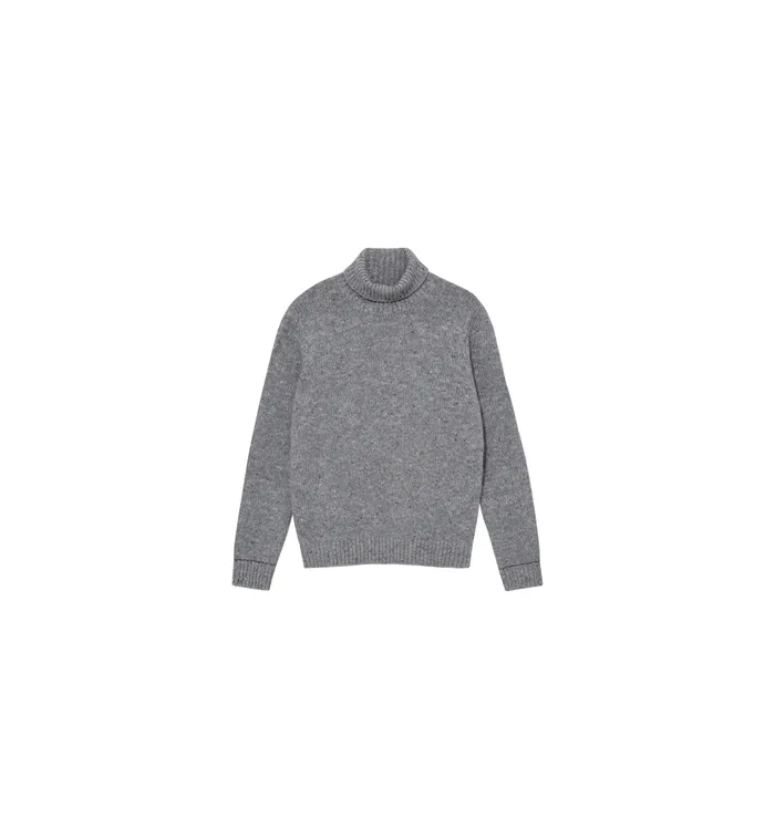 Men Knits MOS MOSH MMGGiorgio Autumn Roll Neck Knit Ocean Blue Melange