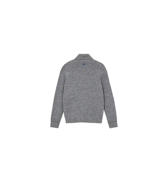 Men Knits MOS MOSH MMGGiorgio Autumn Roll Neck Knit Ocean Blue Melange
