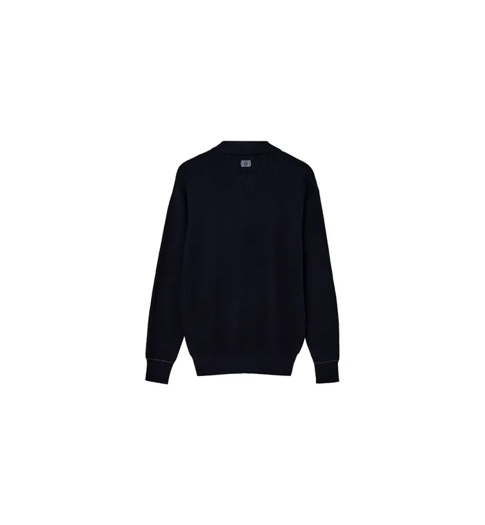 Men Knits MOS MOSH MMGMilner LS Polo Knit Navy