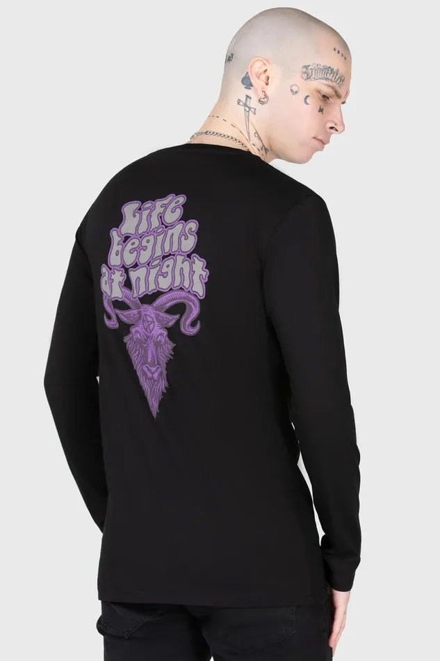 Men Long Sleeves Killstar Witching Hour Long Sleeve Top