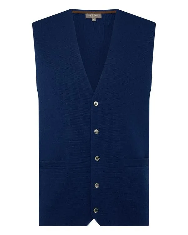 Men Men039s The Chelsea Milano Cashmere WaistcoatIn French Blue French Blue NPeal Gilets and Waistcoats