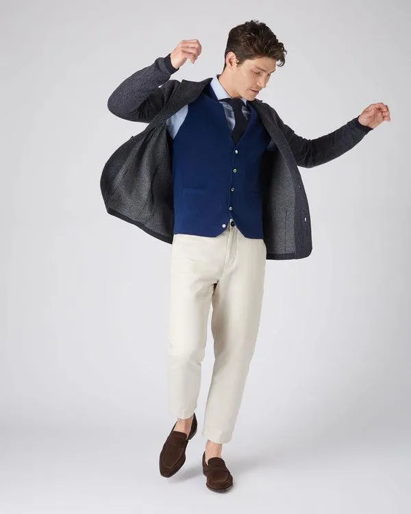 Men Men039s The Chelsea Milano Cashmere WaistcoatIn French Blue French Blue NPeal Gilets and Waistcoats