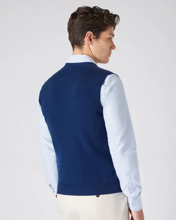 Men Men039s The Chelsea Milano Cashmere WaistcoatIn French Blue French Blue NPeal Gilets and Waistcoats