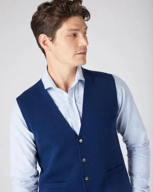 Men Men039s The Chelsea Milano Cashmere WaistcoatIn French Blue French Blue NPeal Gilets and Waistcoats