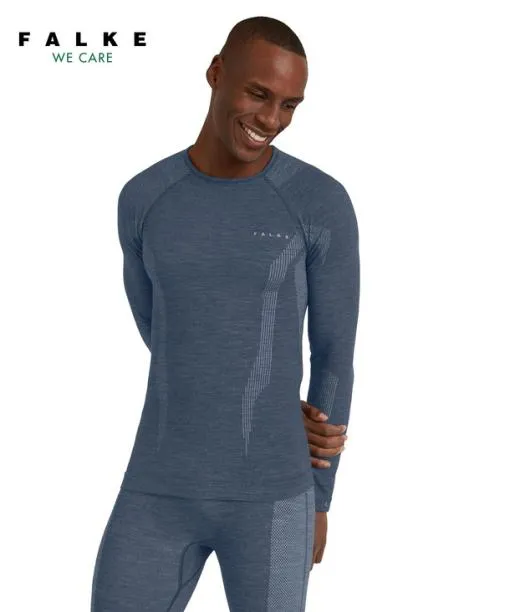 Men Men Long Sleeve Shirt WoolTech Capitain FALKE Long Sleeve Shirts