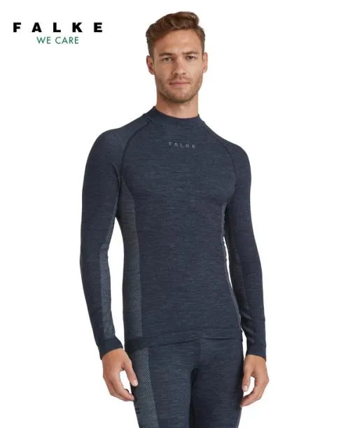 Men Men Long Sleeve Shirt WoolTech Space Blue FALKE Long Sleeve Shirts