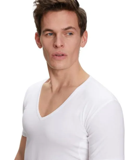 Men Men TShirt Vneck Climate Control White FALKE Shirts