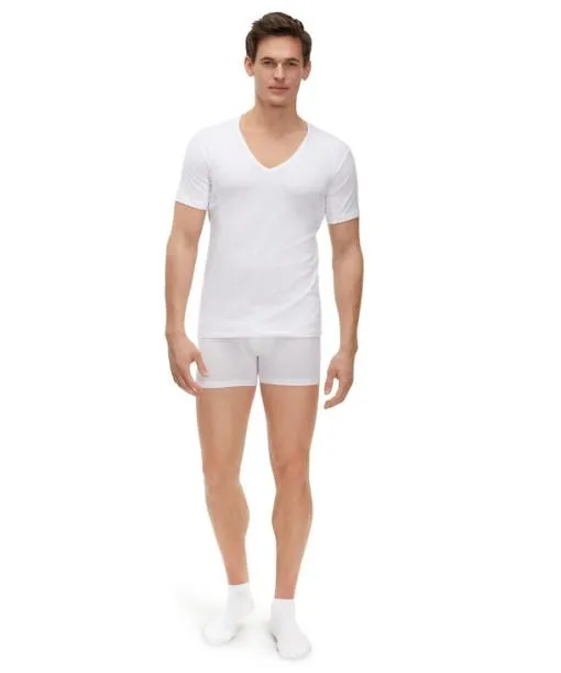 Men Men TShirt Vneck Climate Control White FALKE Shirts