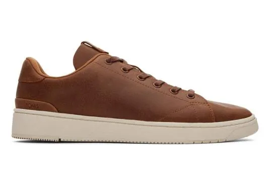 Men MenTRVL LITE Tan Leather LaceUp Sneaker Tan Leather TOMS Sneakers