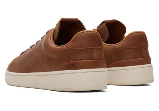 Men MenTRVL LITE Tan Leather LaceUp Sneaker Tan Leather TOMS Sneakers