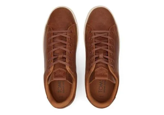 Men MenTRVL LITE Tan Leather LaceUp Sneaker Tan Leather TOMS Sneakers