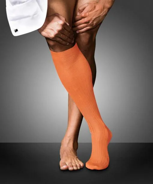 Men No 10 Pure Fil Dcosse Men Kneehigh Socks Fire FALKE Knee High Socks
