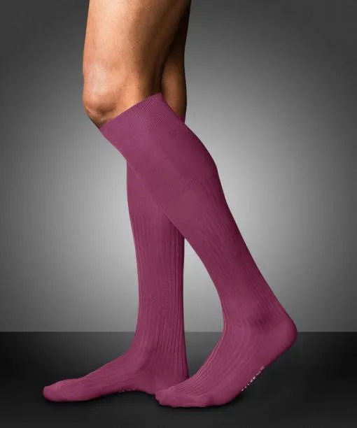 Men No 10 Pure Fil Dcosse Men Kneehigh Socks Raspberry FALKE Knee High Socks