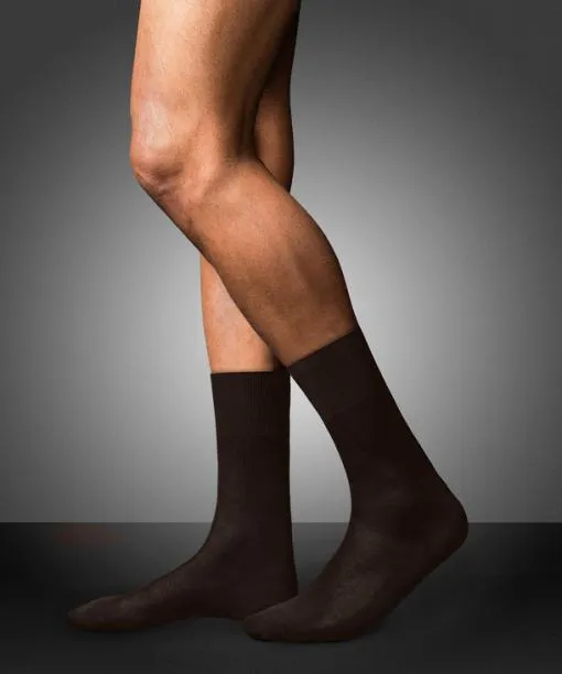 Men No 15 Finest Supima Cotton Men Socks Dark Brown FALKE Socks