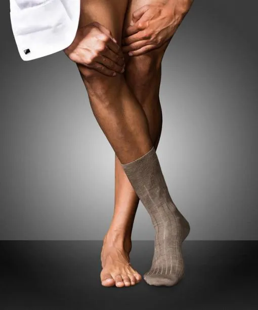 Men No 2 Finest Cashmere Men Socks Pebble Melange FALKE Socks