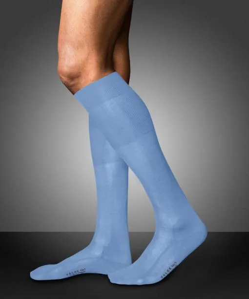 Men No 9 Pure Fil Dcosse Men Kneehigh Socks Arcticblue FALKE Knee High Socks