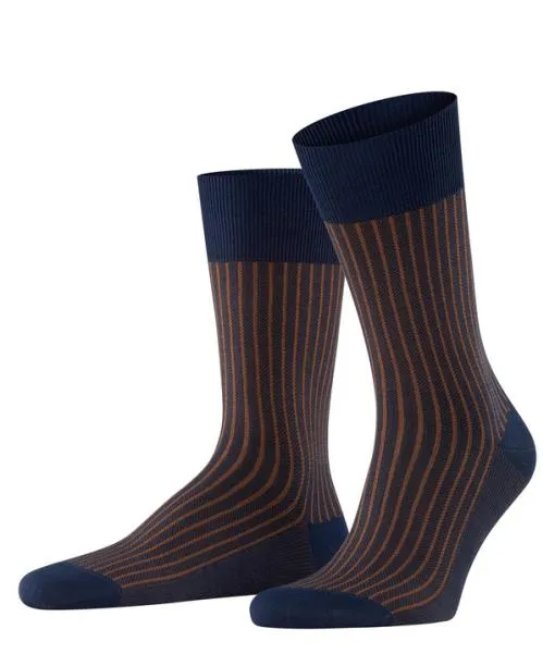 Men Oxford Stripe Men Socks Plum FALKE Socks