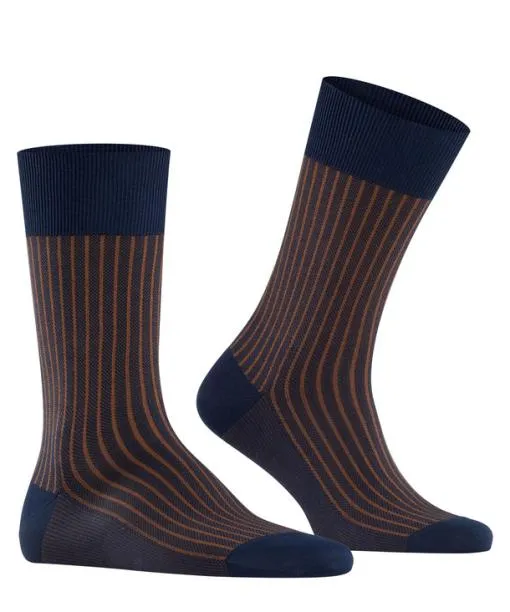 Men Oxford Stripe Men Socks Plum FALKE Socks