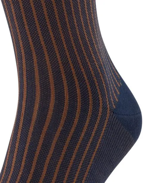 Men Oxford Stripe Men Socks Plum FALKE Socks
