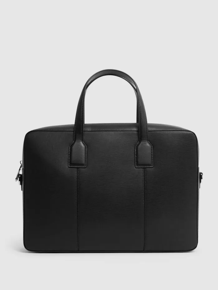 Men Reiss Bags Dominik Leather Briefcase Black