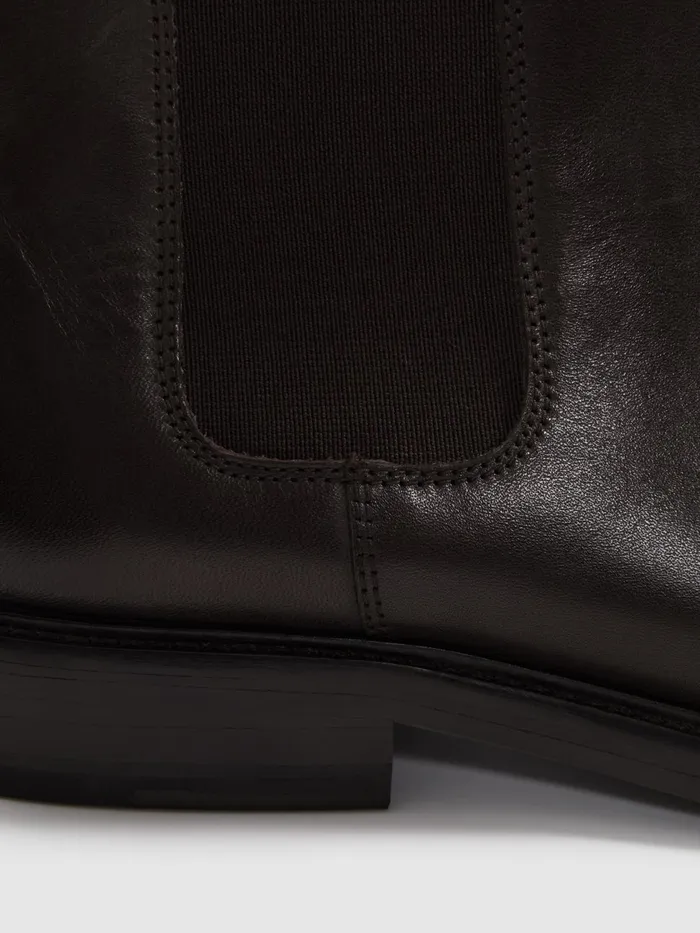 Men Reiss Boots Renor Leather Chelsea Boots Brown