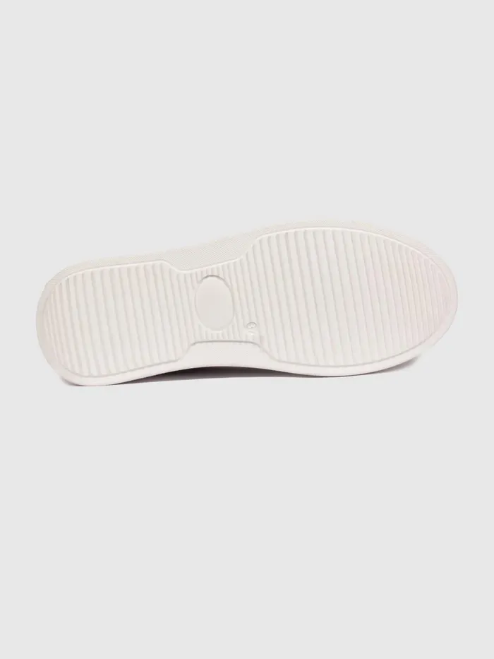 Men Reiss Brands Footwear Leather Marais Trainers Greywhite