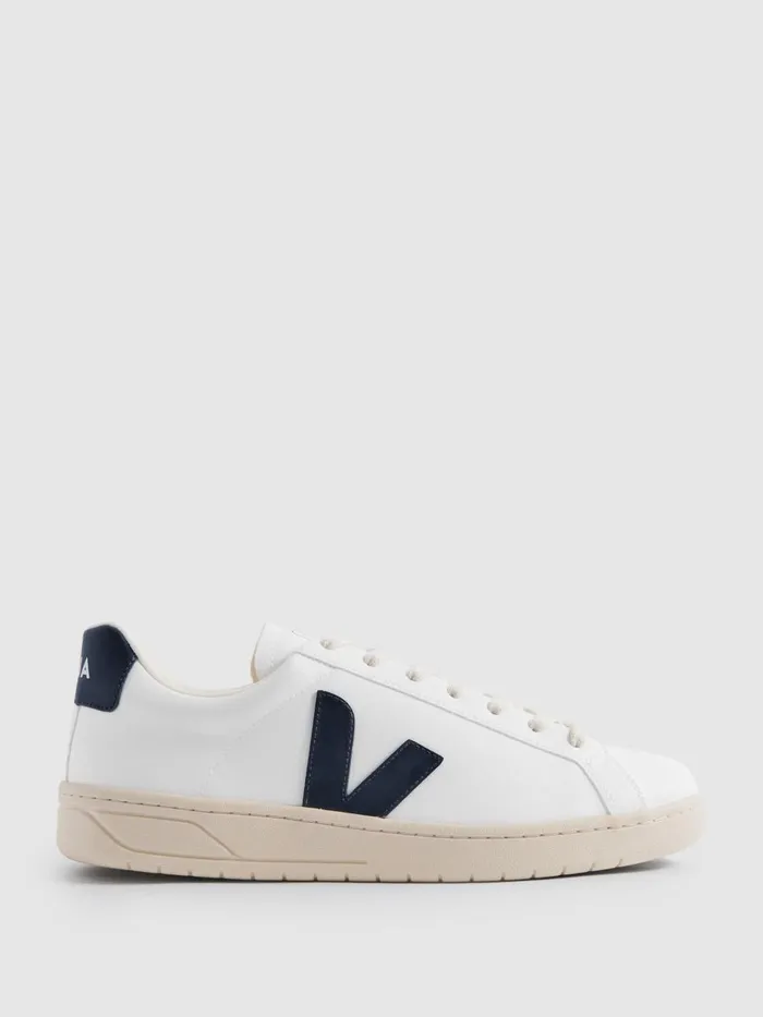 Men Reiss Brands Vegan Leather Trainers White Nautico
