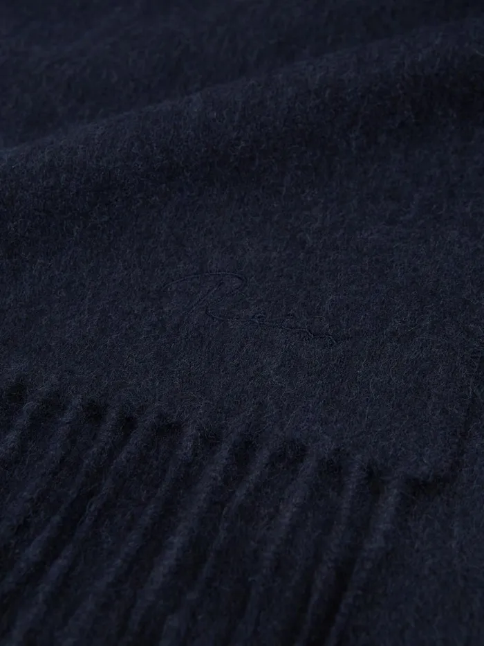 Men Reiss Hats Gloves and Scarves Picton Cashmere Blend Scarf Navy
