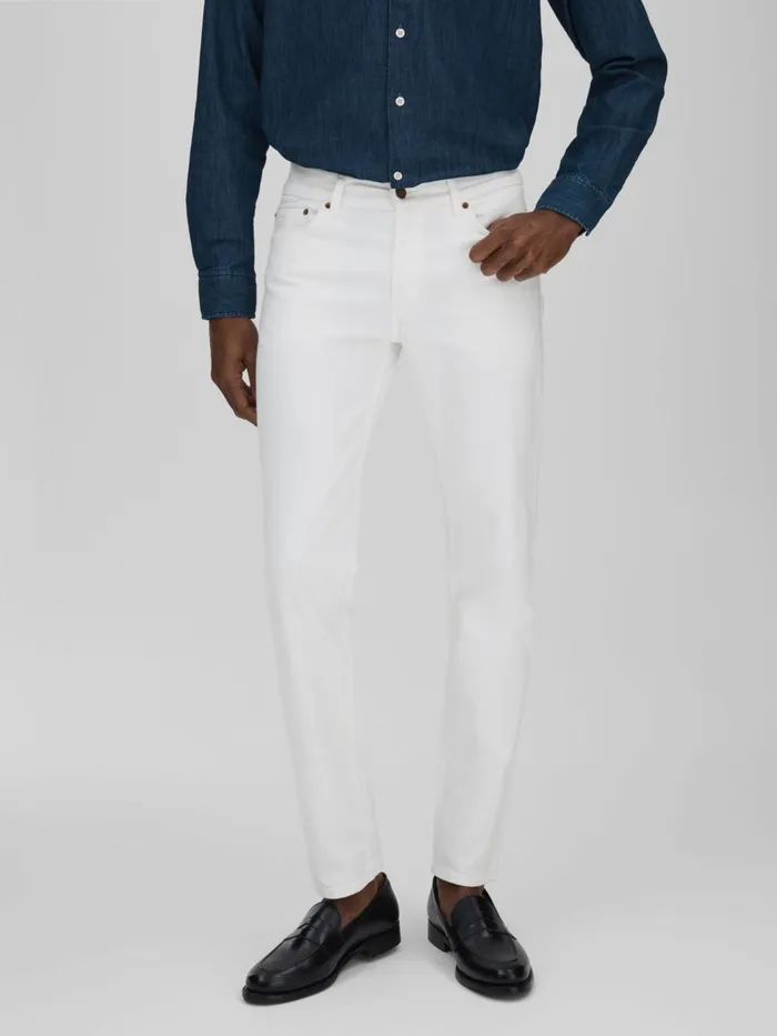 Men Reiss Jeans Jacobson Slim Fit Jeans Snow White
