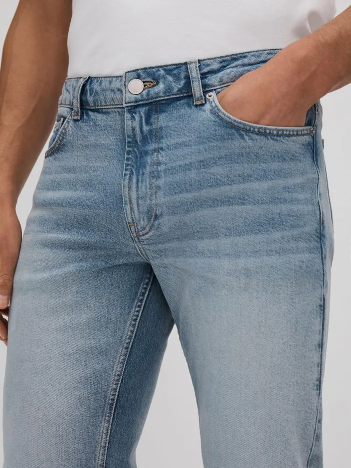 Men Reiss Jeans Ordu Slim Fit Washed Jeans Light Blue