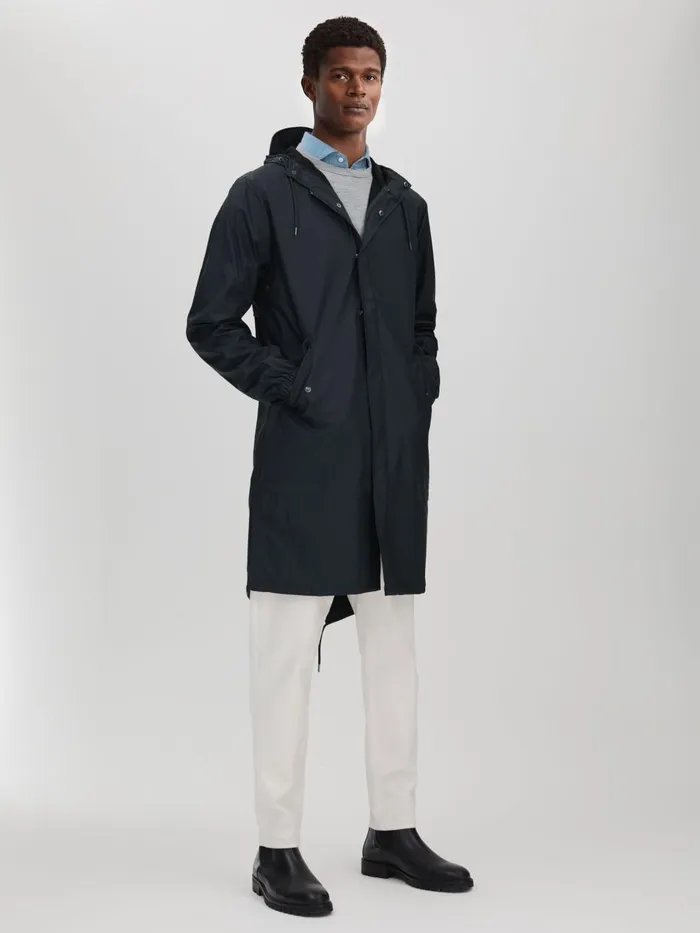 Men Reiss Outerwear and Coats Unisex Fishtail Parka Navy