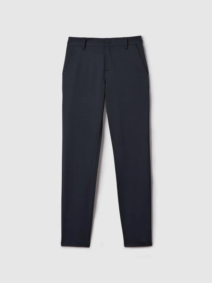Men Reiss Pants Mid Rise Trousers Deep Anchor